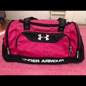 Under armour pink duffle bag